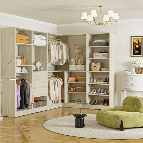 Cimly Set of 4 111'' Freestanding Closet Organizer, Space
