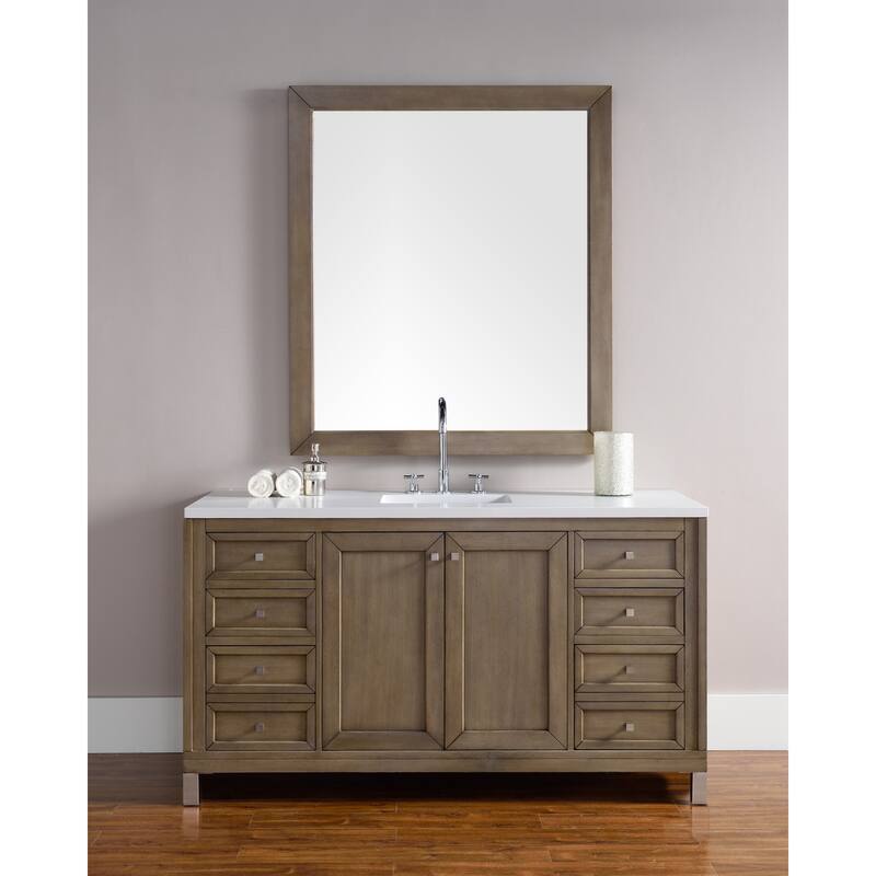 James Martin Vanities 305-V60S-3WZ Chicago 60" Single Basin Poplar