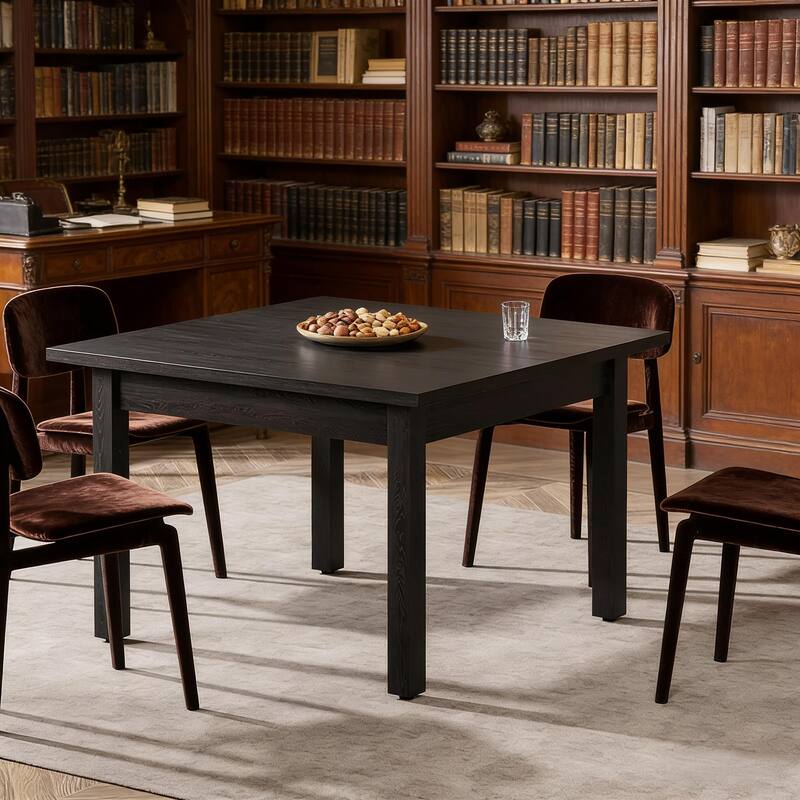 Rustic Dining Table with Wood Legs, Kitchen Table with Cracked Oak Tabletop, Home Office Table Coffee Table