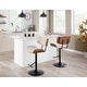 preview thumbnail 20 of 36, Carson Carrington Leksand Mid-Century Modern Adjustable Bar Stool with Walnut Wood Accents