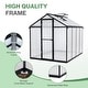 preview thumbnail 21 of 30, Aoodor Polycarbonate Walk-in Greenhouse with Aluminum Frame and Roof Vent