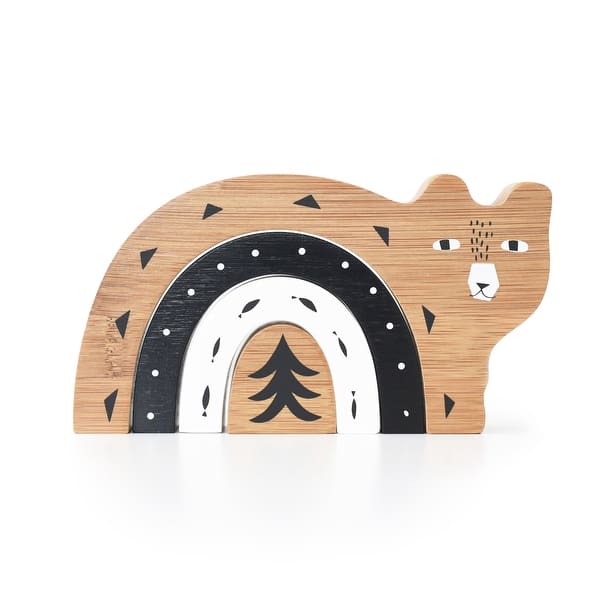 slide 2 of 5, Wee Gallery Bamboo Nesting Bear