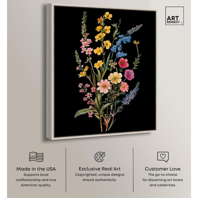 Darkling Daisies I Canvas by Art Remedy