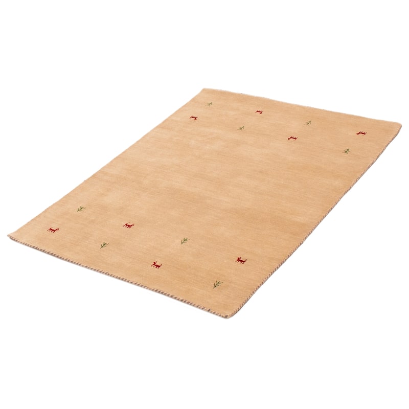 Kashkuli Gabbeh Beige Rug 3'10" x 5'5" - 3'10 x 5'5