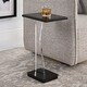 preview thumbnail 4 of 2, Uttermost 22914 Angle 10" Wide Glass Top and Metal Accent Table
