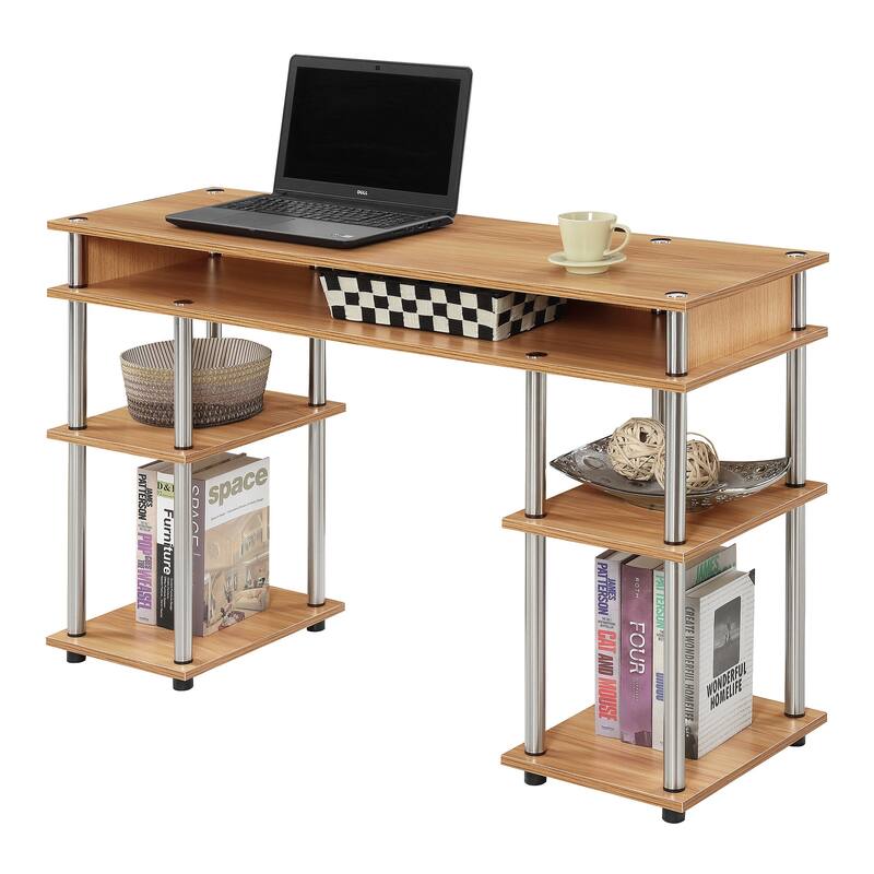 Convenience Concepts Designs2Go No Tools Student Desk with Shelves