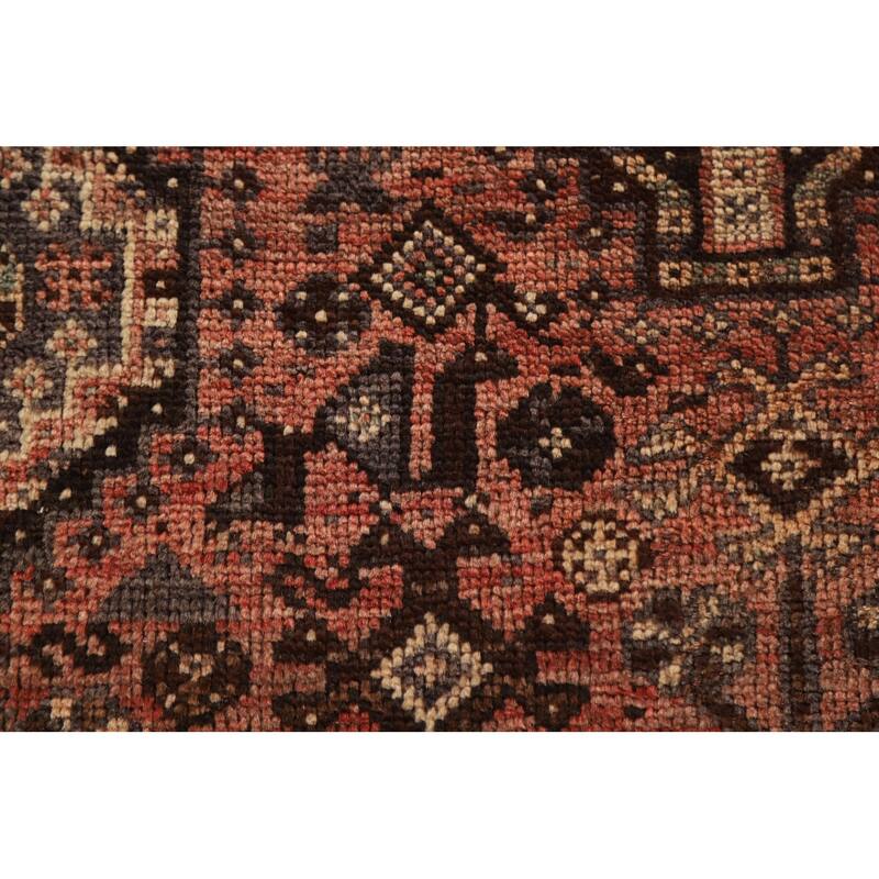 Vegetable Dye Qashqai Persian Rug Hand-knotted Antique Wool Carpet - 3'9"x 6'8"