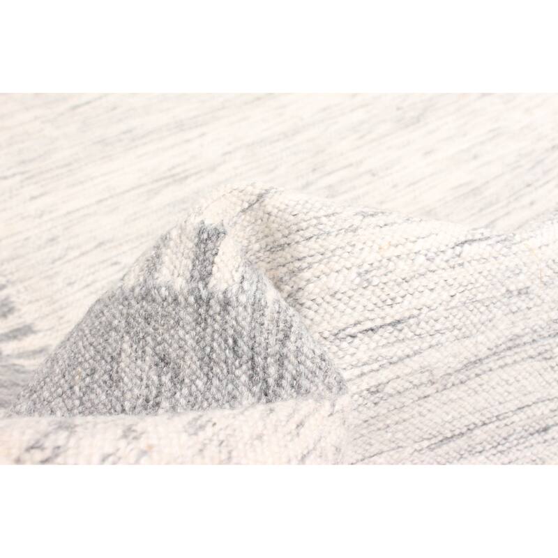 ECARPETGALLERY Flat-Weave Ankara FW Cream Wool Kilim - 5'3 x 7'5