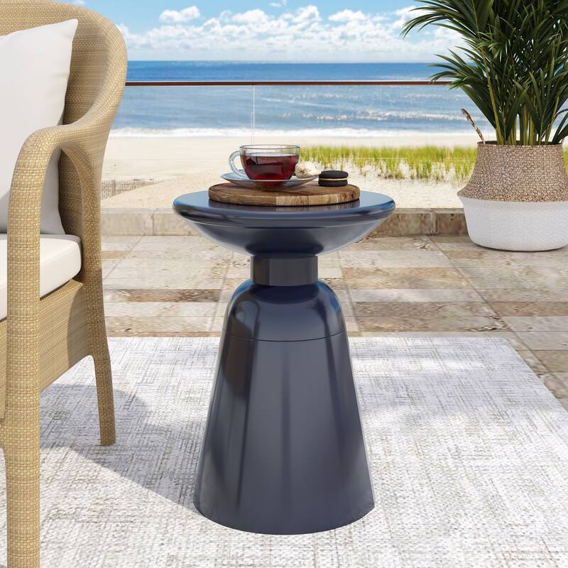 Outdoor Side Table,Cement End Tables for Patio,Garden Small Accent Decorative Stool,Table Indoor