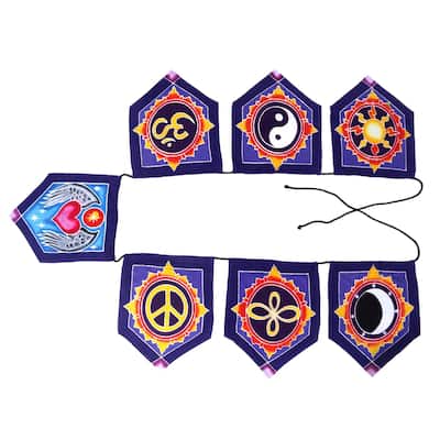 Novica Handmade Symbols Of Life Batik Rayon Wall Hanging