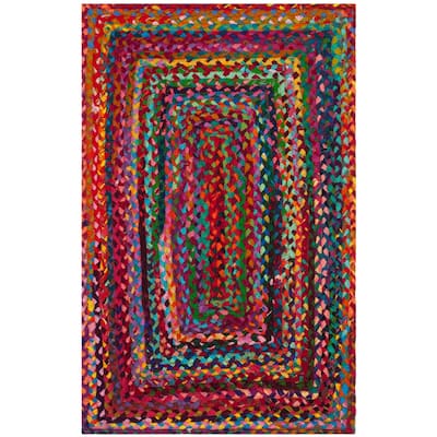 SAFAVIEH Georgine Handmade Braided Bohemian Cotton Rug