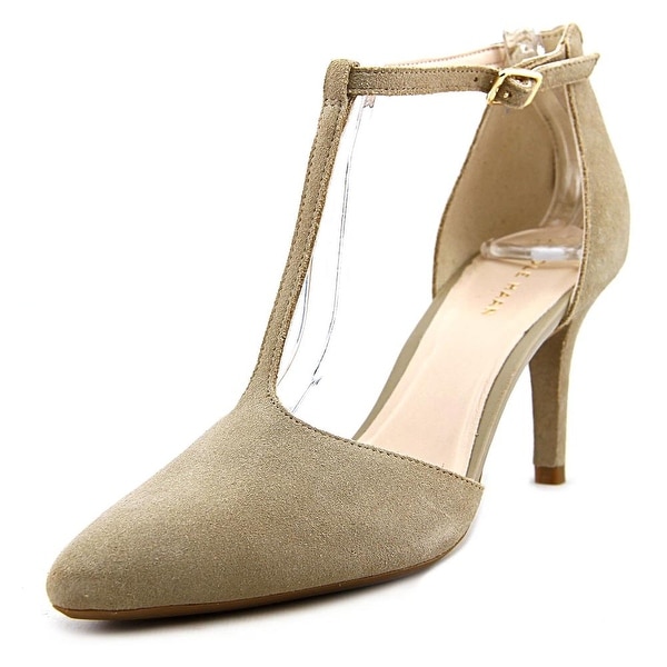 Cole Haan Prieta Tstp Pmp75 II Women Pointed Toe Suede Tan Heels