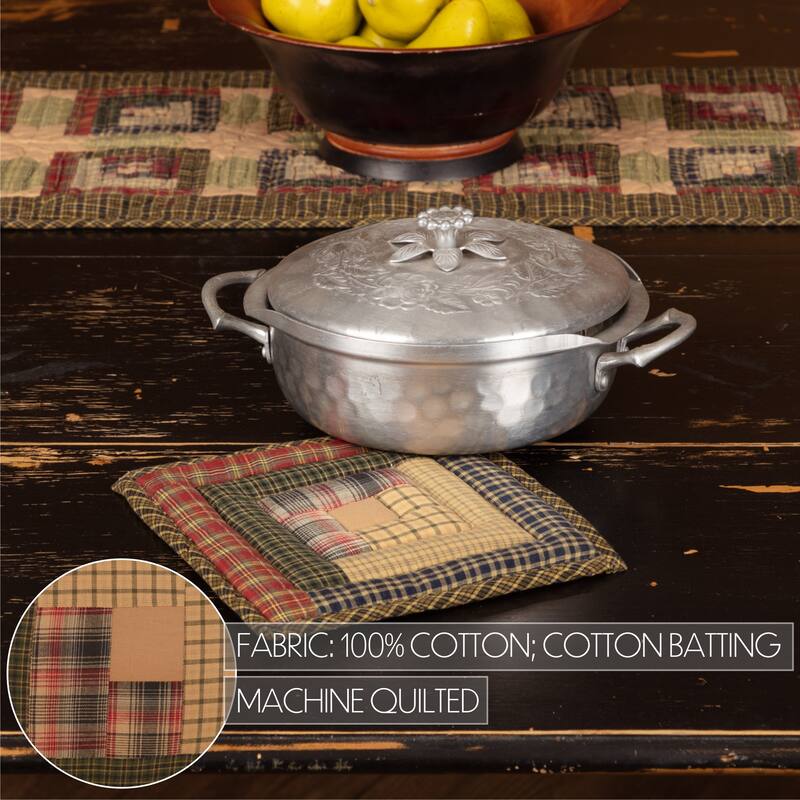 Tea Cabin Pot Holder Patchwork 8x8 - Pot Holder