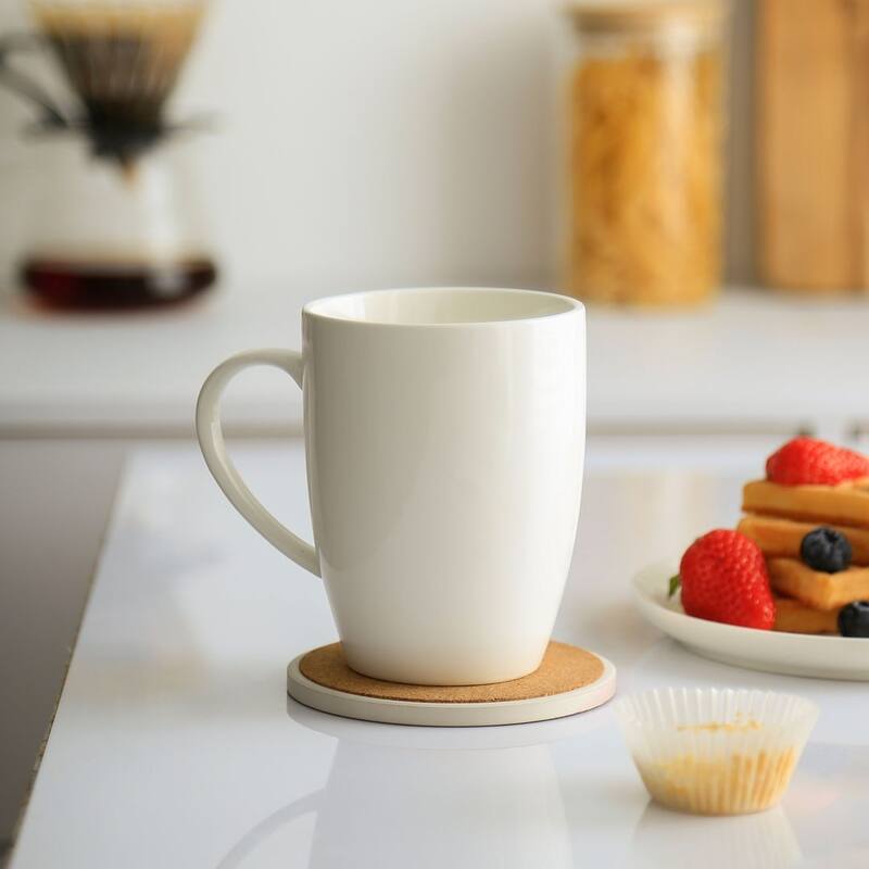 Panbado Blance 6-Piece White Porcelain Mugs