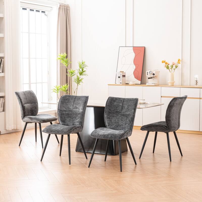 Dining Chairs Set of 2, Armless Kitchen Chairs, Soft Cushion