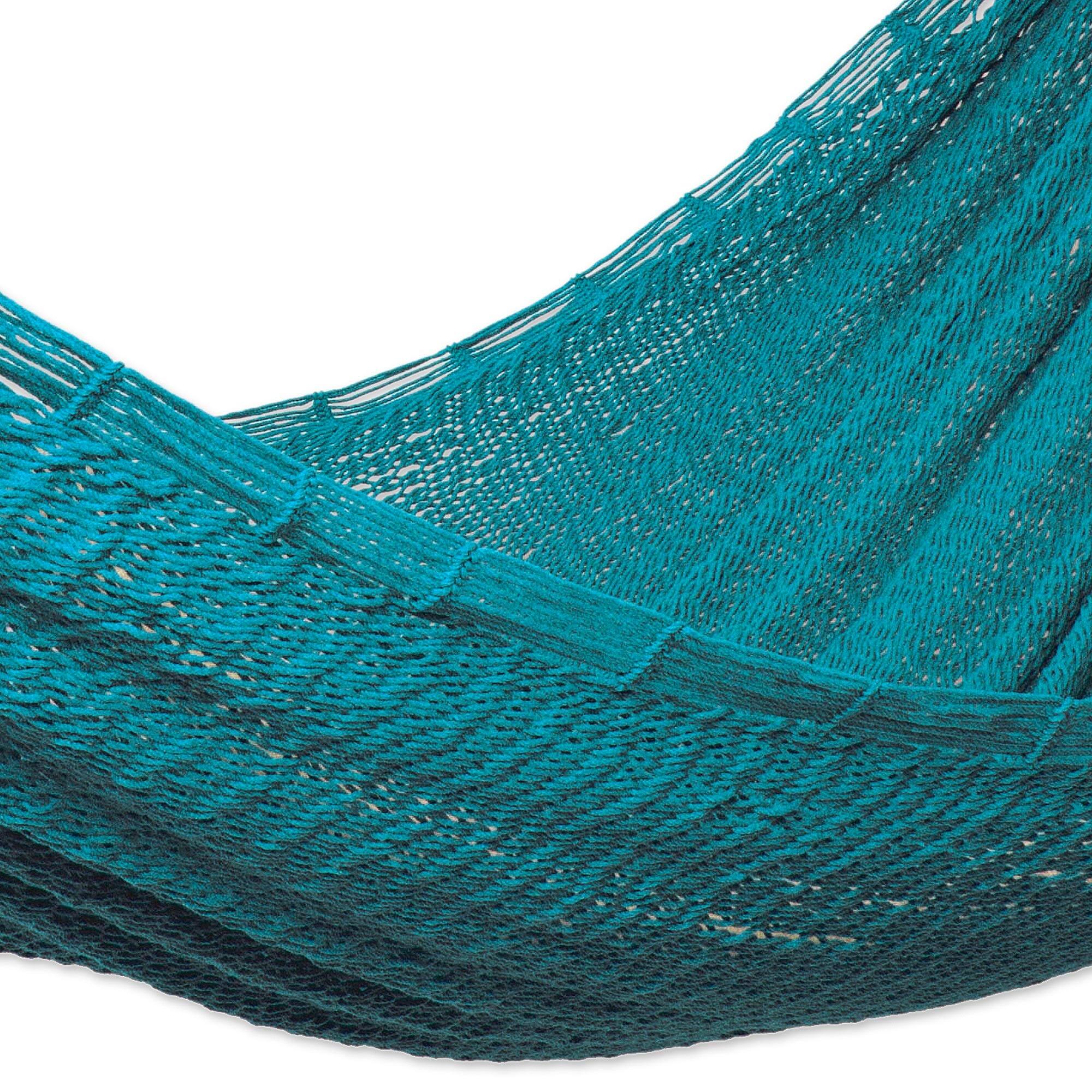 Novica Handmade Uxmal Peacock Cotton Rope Hammock (Single) Bed Bath