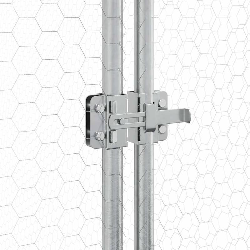 vidaXL Chicken Cage Silver 78.7"/157.5"x41.3"x71.7" Galvanized Steel