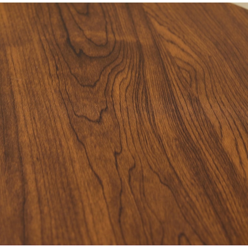 Brody Collection Gold Metal C-Shaped Wood Side Table