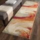 preview thumbnail 9 of 39, SAFAVIEH Evoke Tambra Abstract Swirl Rug 2'3" x 8' Runner - Cream/Orange - Runner