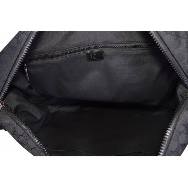 Shop Gucci 449180 Black Nylon Gg Guccissima Xl Travel Duffle Luggage Bag Overstock 20497925