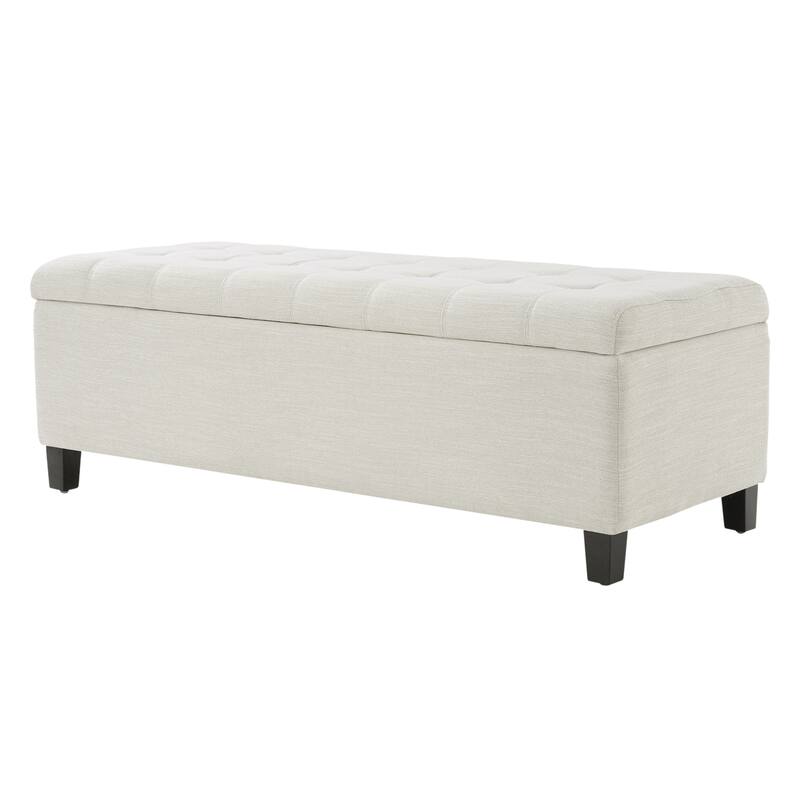 Upholstered Storage Ottoman Bench for Bedroom, Entryway & Foot Rest