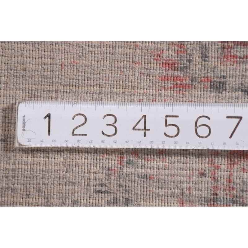 All-Over Abstract Modern Area Rug Hand-Knotted Wool Carpet - 5'3" x 6'10"