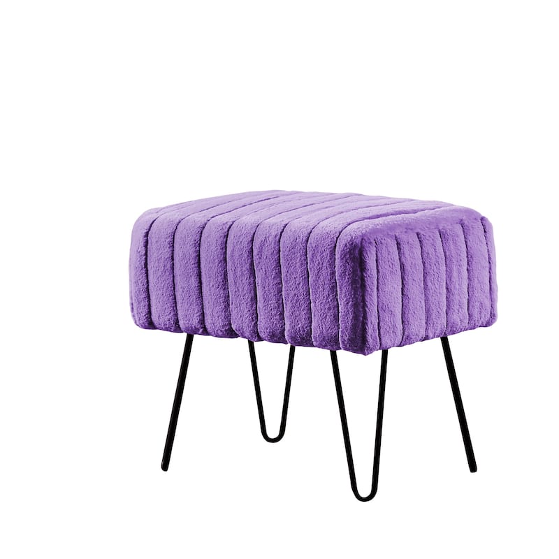 Serenta SuperMink Fauxfur Ottoman Bench