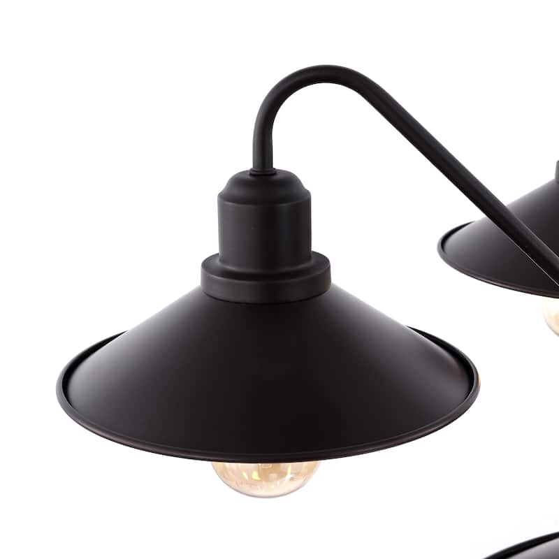 Cole 27" 5-Light Metal Farmhouse Industrial LED Chandelier, Oil Rubbed Bronze by JONATHAN Y