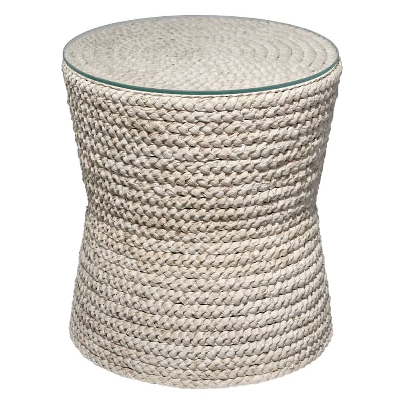 Alden Decor Savannah Braided Side Accent Table