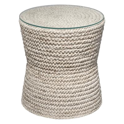 Alden Decor Savannah Braided Side Accent Table
