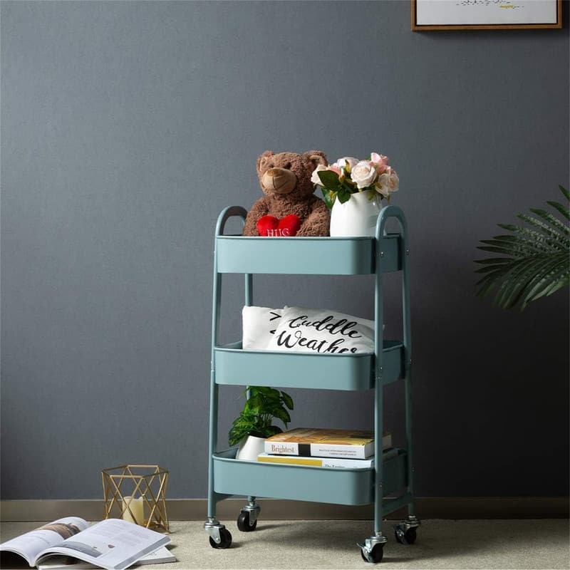 Movable Rolling Organizer Cart - 15.35"D x 27.5"W x 11.42"H