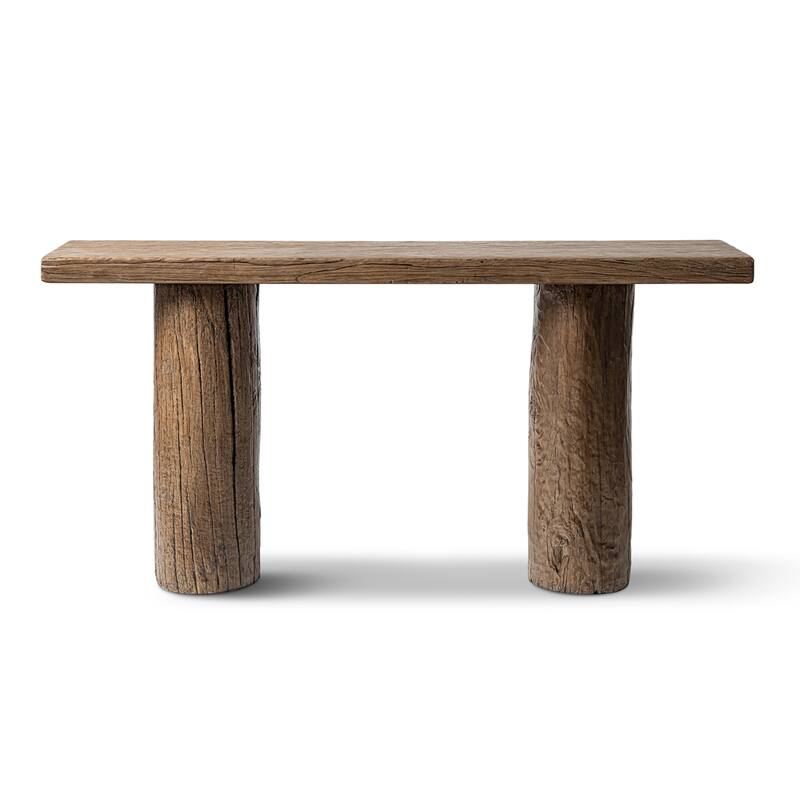 Jennifer Taylor Home Arbor 60" Reclaimed Elm Double Pillar Console Table