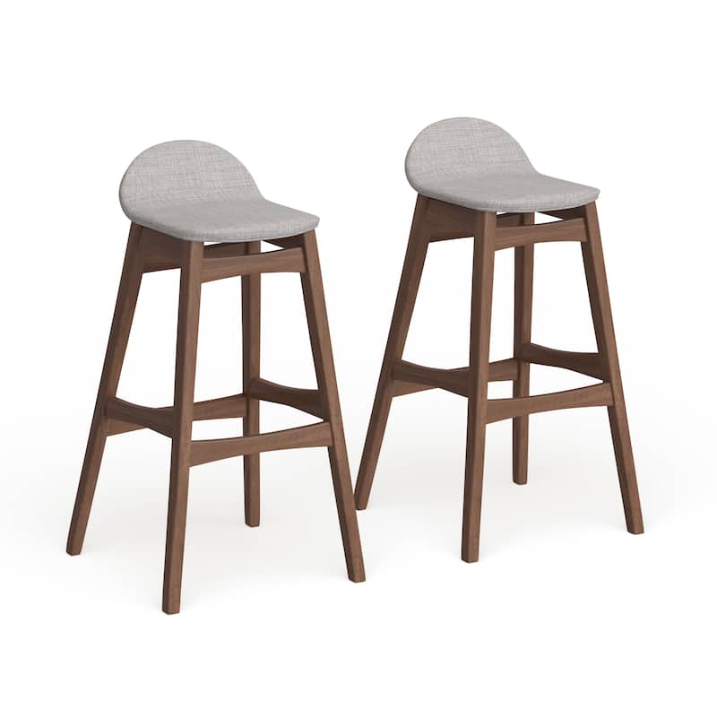 Simple Living Axel Mid-century Modern 30-inch Bar Stool (Set of 2) - Grey