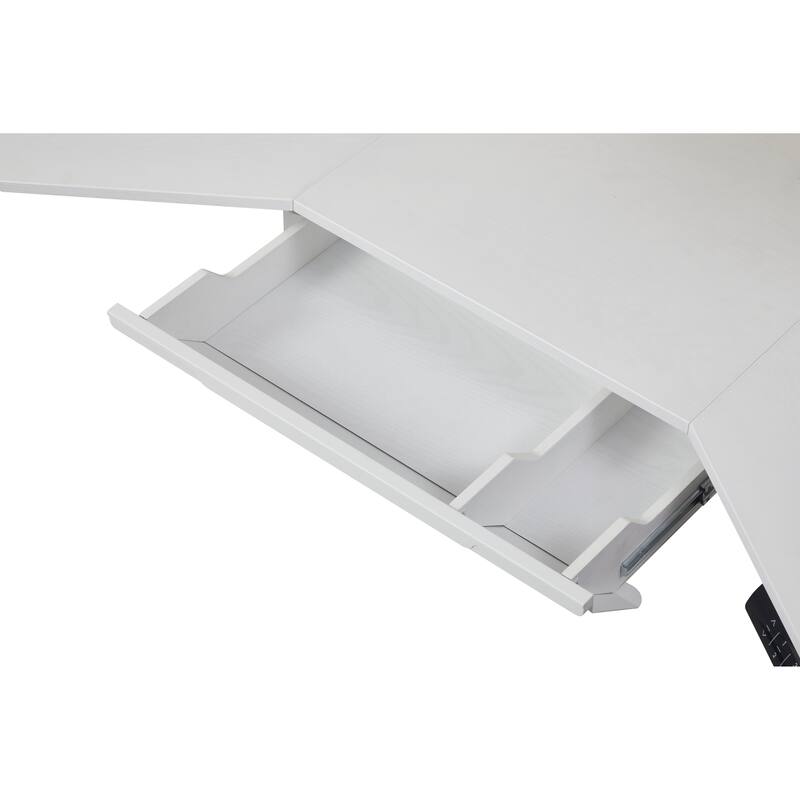 KOWO K314 Corner Electric Standing Desk L Shaped Height Adjustable Workstation for Home Office, Sit Stand Computer Desk