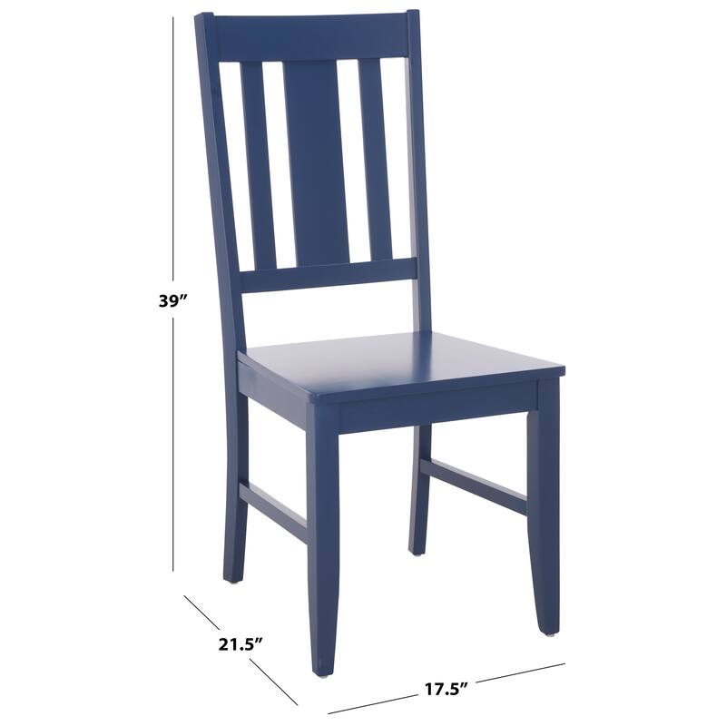 SAFAVIEH Home Roswitha Slat Back Side Chair - 18"W x 22"D x 39"H