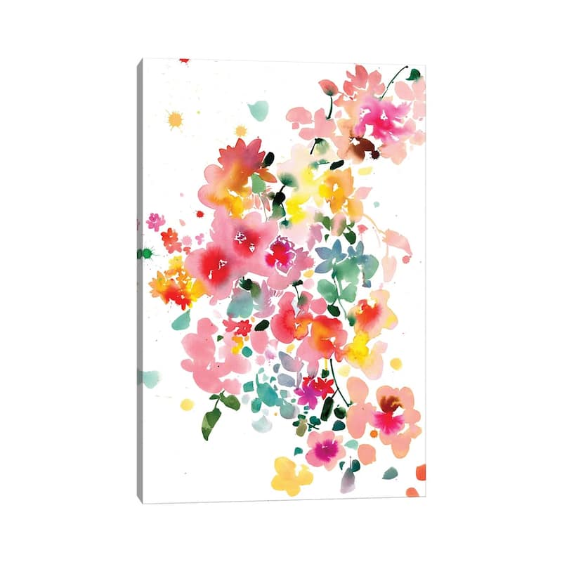 iCanvas "Floral Bustle" by CreativeIngrid Canvas Print