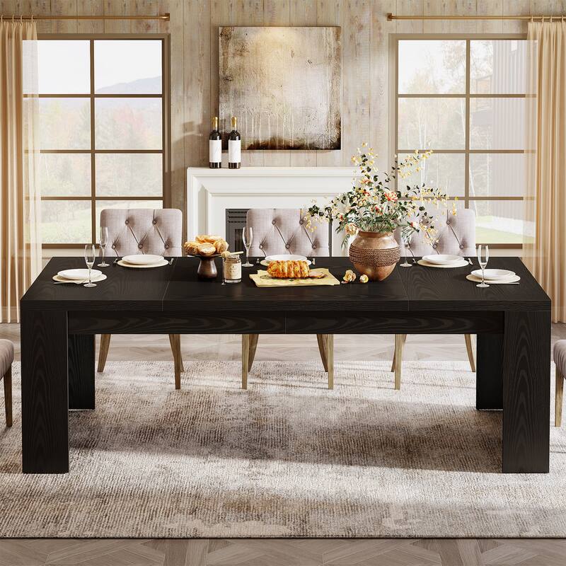 Large Dining Table, Wood Kitchen Table, Living Room Family Gathering Table Accent Dining Table