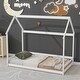 preview thumbnail 18 of 28, Wooden Twin House Bed with Integrated Shelves and Hanger for Kids Room