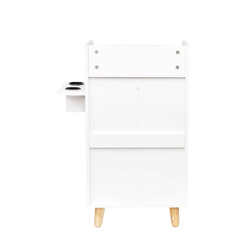 4 -Layer Pink Salon Storage Cabinet, with 2 Hair Dryer Holders