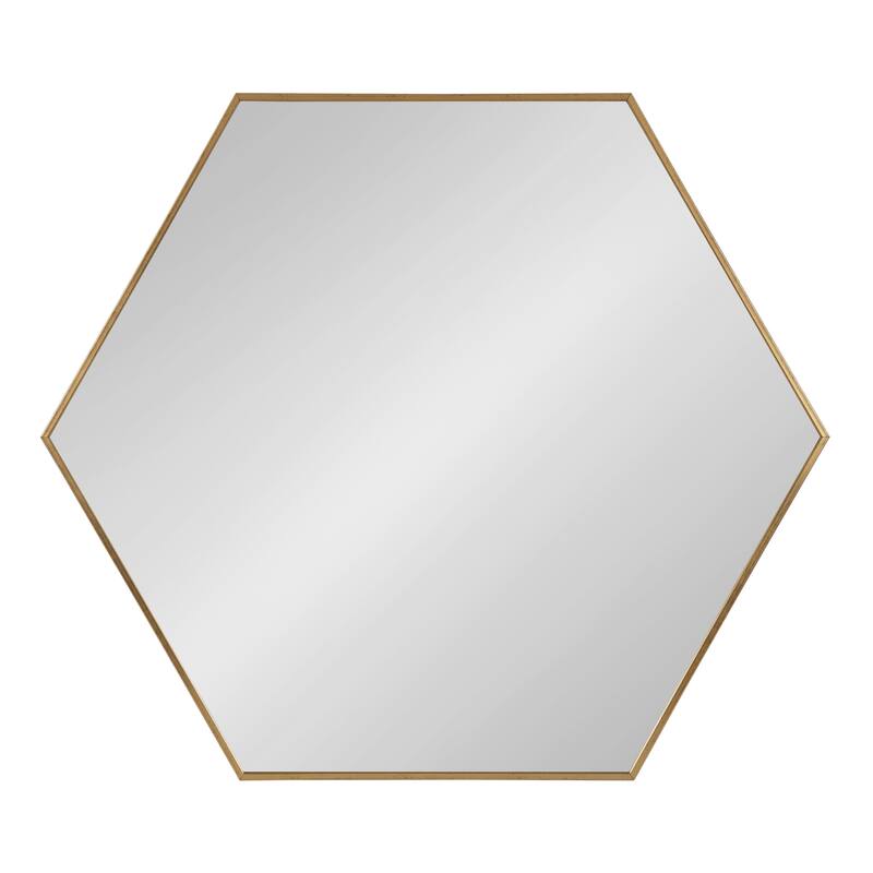 Kate and Laurel Rhodes 6-Sided Hexagon Wall Mirror - 30.75x34.75