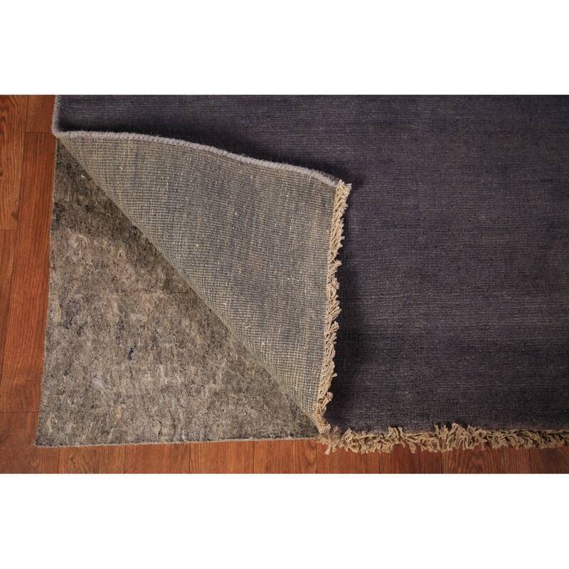 Grays & Blues Gabbeh Modern Area Rug Hand-Knotted Wool Carpet - 5'3" x 7'10"