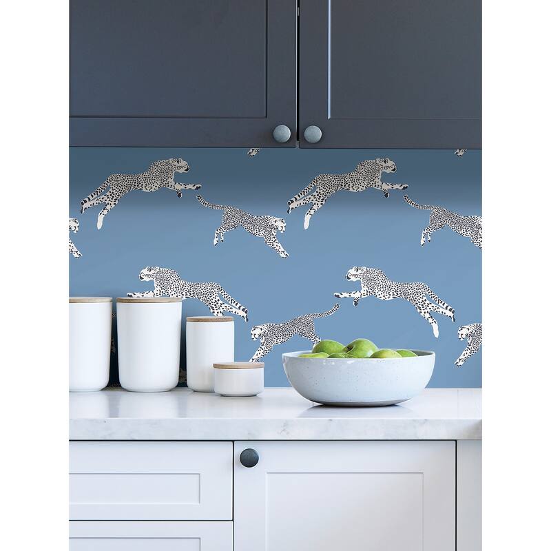 Scalamandre Cloud Nine Leaping Cheetah Peel & Stick Wallpaper