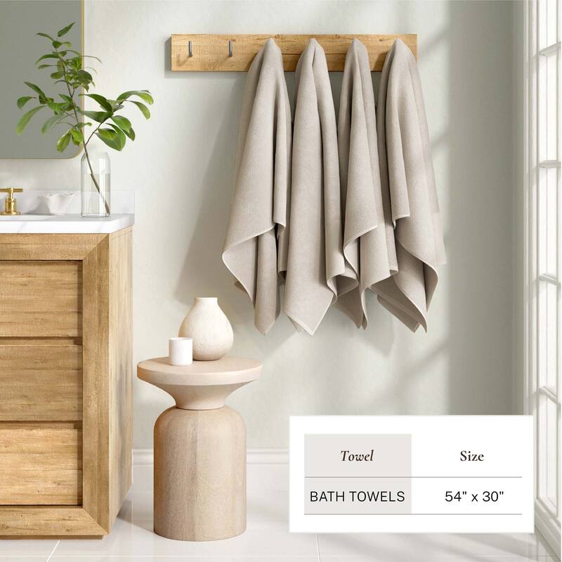Linery & Co. Ultra-Soft Cotton and Linen Like Border Towel Set