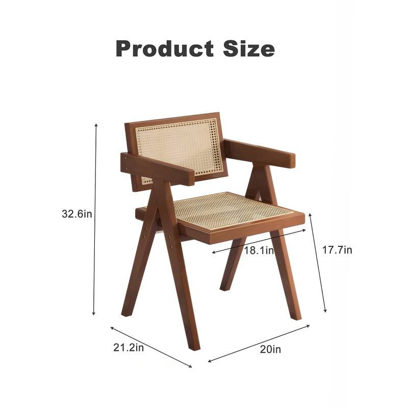 2PCS Rattan Accent Dining Chairs
