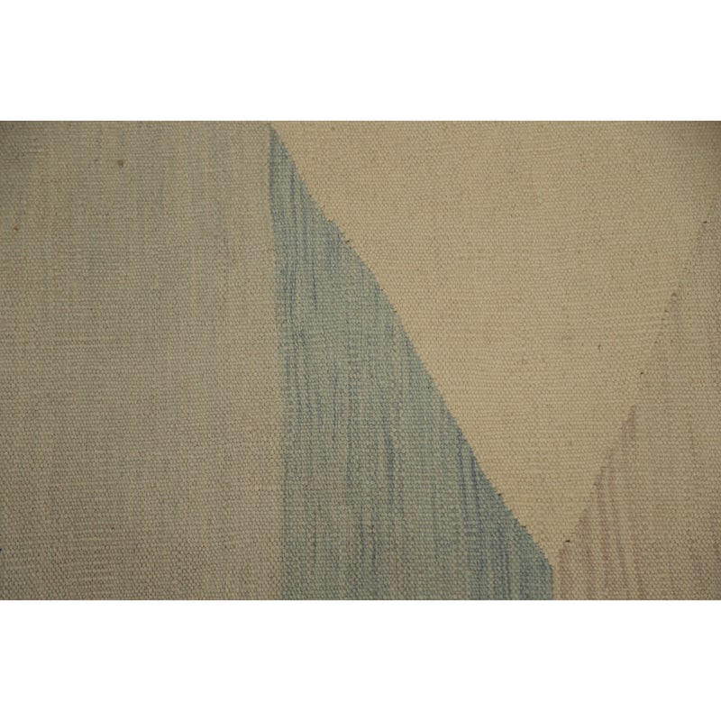 Hand Woven Oriental 100% Wool Carpet Southwestern Modern Navy Blue & Blues Kilim Area Rug - 7' 11'' X 5' 0''