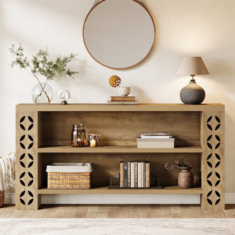 70.9-inch Extra Long Console Sofa Table Behind Couch for Living Room - 70.87" W x 11.81" D x 33.46" H