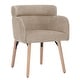 preview thumbnail 10 of 23, Modern Upholstered Solid Wood Dining Chair With Arms (Set of 2)