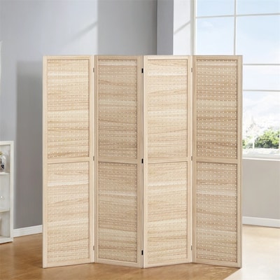 4 Panel Room Divider,5.6' Tall Indoor Portable Folding Privacy Screen