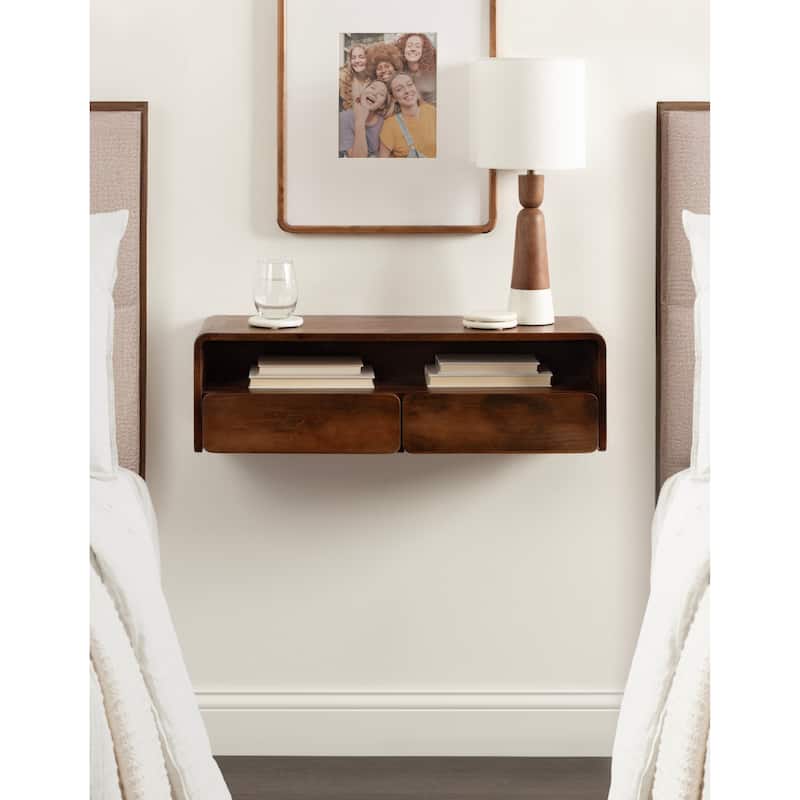 Kate and Laurel Kato Wood Floating Console Table