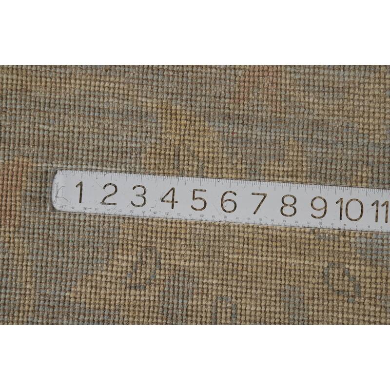 Vegetable Dye Oushak Turkish Large Rug Handmade Wool Carpet - 10'2"x 13'9"
